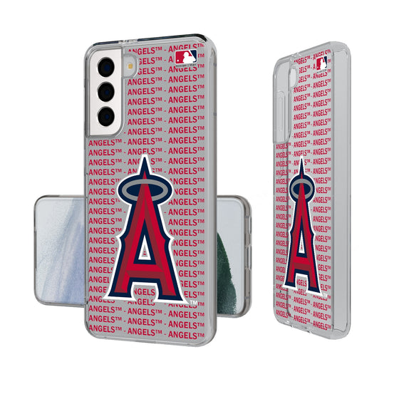 Los Angeles Angels Text Backdrop Clear Phone Case-0