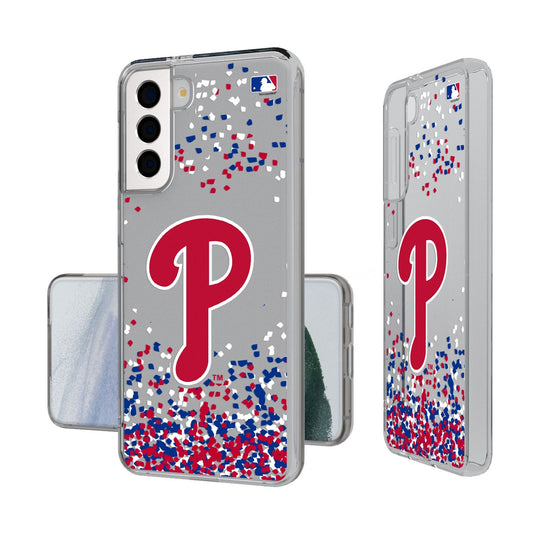 Philadelphia Phillies Confetti Clear Phone Case-0