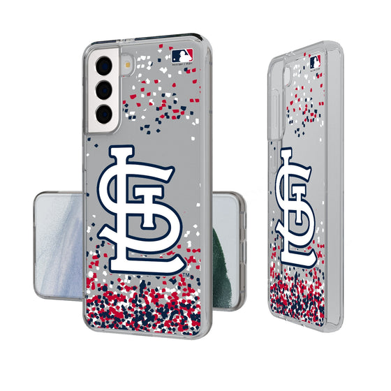 St Louis Cardinals Confetti Clear Phone Case-0