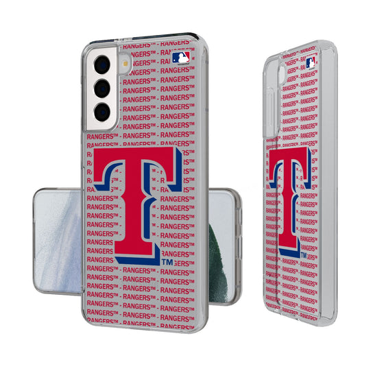 Texas Rangers Text Backdrop Clear Phone Case-0