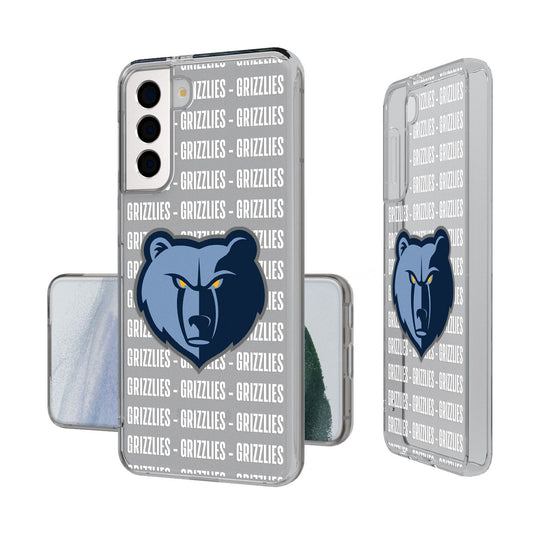 Memphis Grizzlies Text Backdrop Clear Phone Case-0