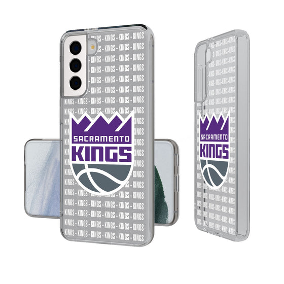 Sacramento Kings Text Backdrop Clear Phone Case-0