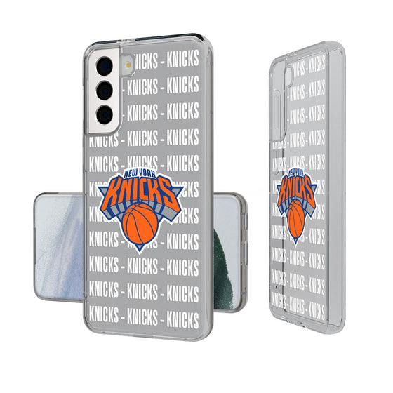 New York Knicks Text Backdrop Clear Phone Case-0