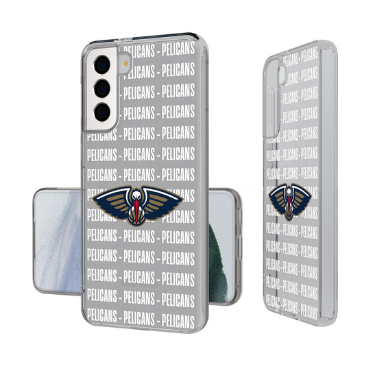 New Orleans Pelicans Text Backdrop Clear Phone Case-0