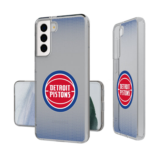 Detroit Pistons Linen Clear Phone Case-0