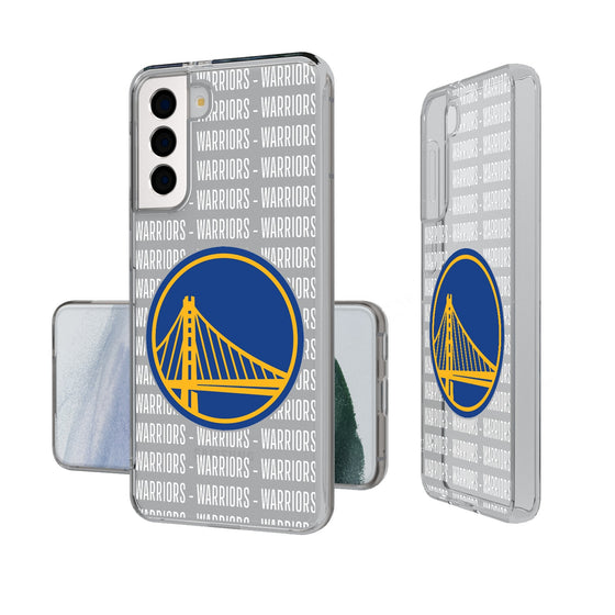 Golden State Warriors Text Backdrop Clear Phone Case-0