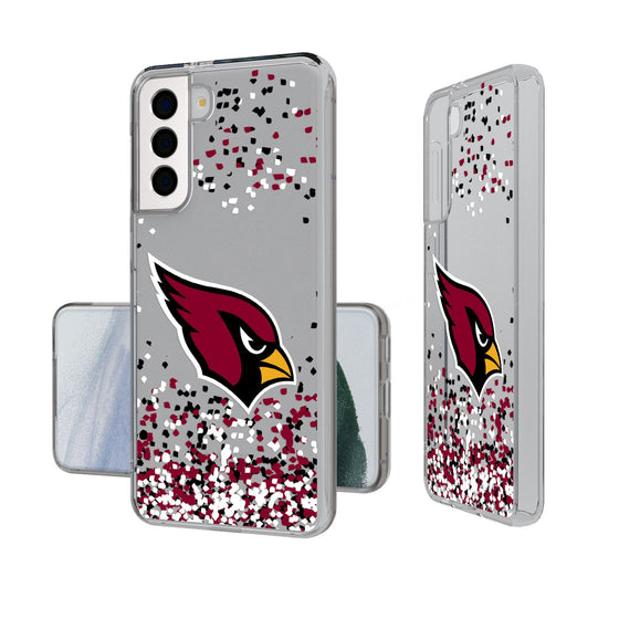 Arizona Cardinals Confetti Clear Phone Case-0