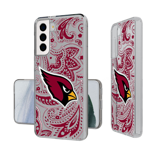 Arizona Cardinals Paisley Clear Phone Case-0