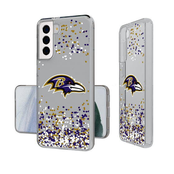 Baltimore Ravens Confetti Clear Phone Case-0