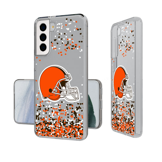 Cleveland Browns Confetti Clear Phone Case-0