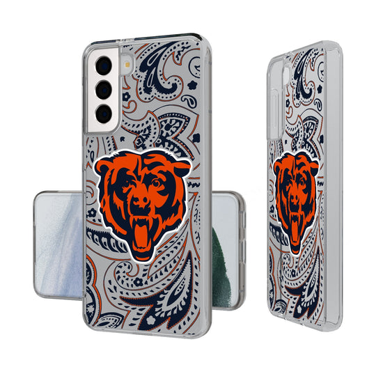 Chicago Bears Paisley Clear Phone Case-0