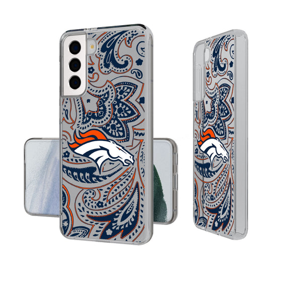 Denver Broncos Paisley Clear Phone Case-0