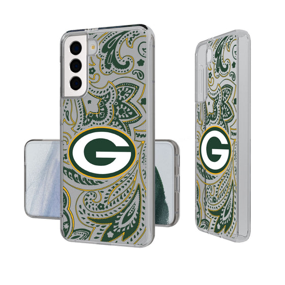 Green Bay Packers Paisley Clear Phone Case-0