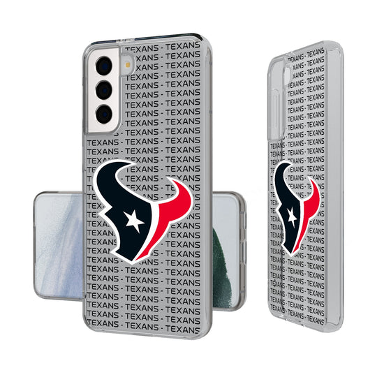 Houston Texans Text Backdrop Clear Phone Case-0