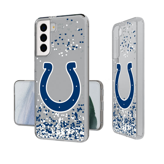 Indianapolis Colts Confetti Clear Phone Case-0