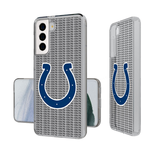 Indianapolis Colts Text Backdrop Clear Phone Case-0