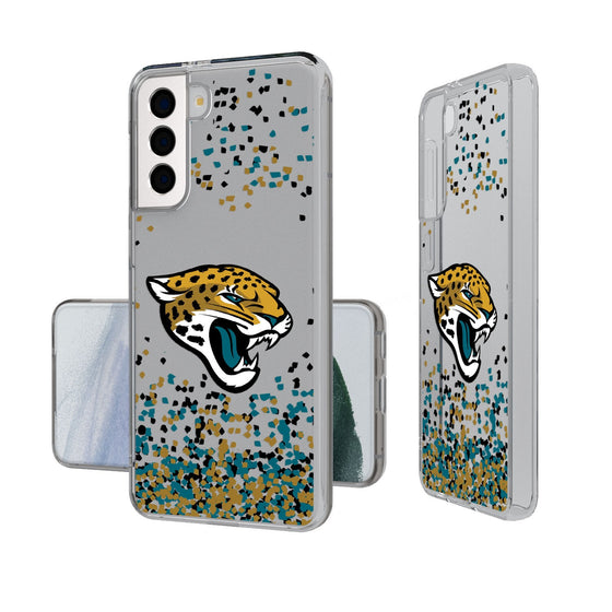 Jacksonville Jaguars Confetti Clear Phone Case-0