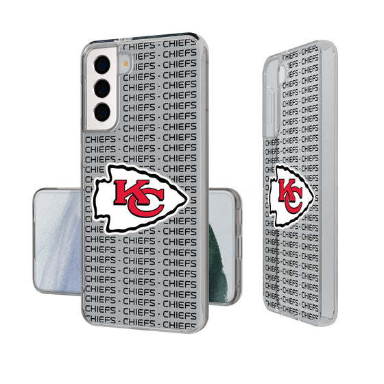 Kansas City Chiefs Text Backdrop Clear Phone Case-0