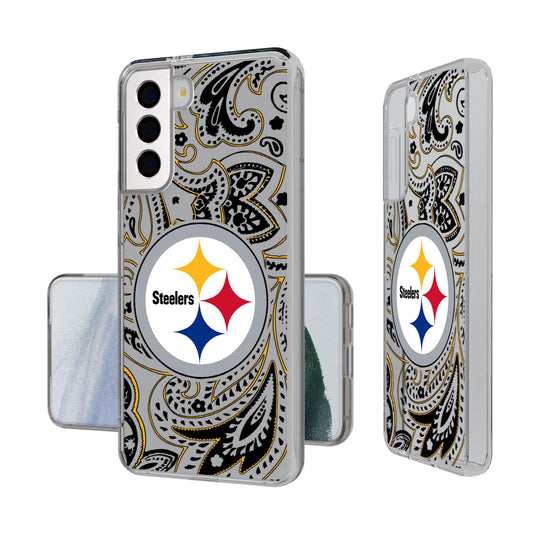 Pittsburgh Steelers Paisley Clear Phone Case-0