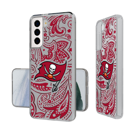 Tampa Bay Buccaneers Paisley Clear Phone Case-0