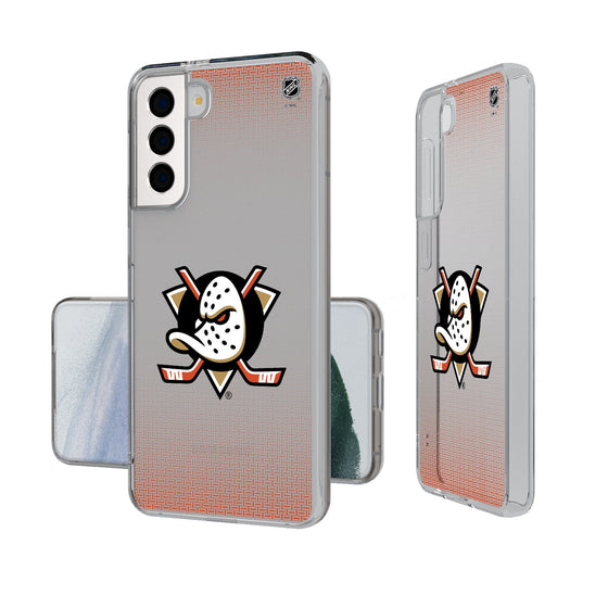 Anaheim Ducks Linen Clear Phone Case-0