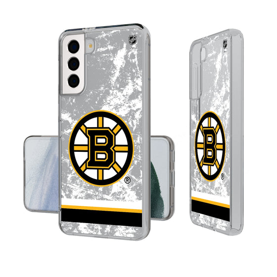 Boston Bruins Ice Stripe Clear Phone Case-0