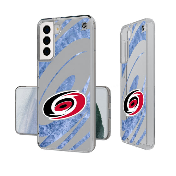 Carolina Hurricanes Ice Tilt Clear Phone Case-0