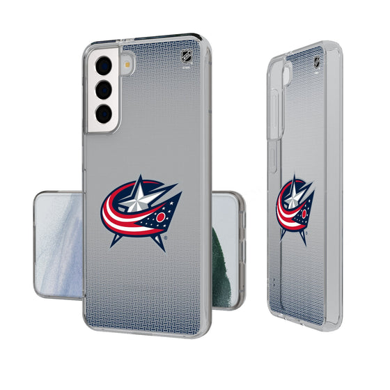 Columbus Blue Jackets Linen Clear Phone Case-0