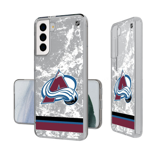 Colorado Avalanche Ice Stripe Clear Phone Case-0