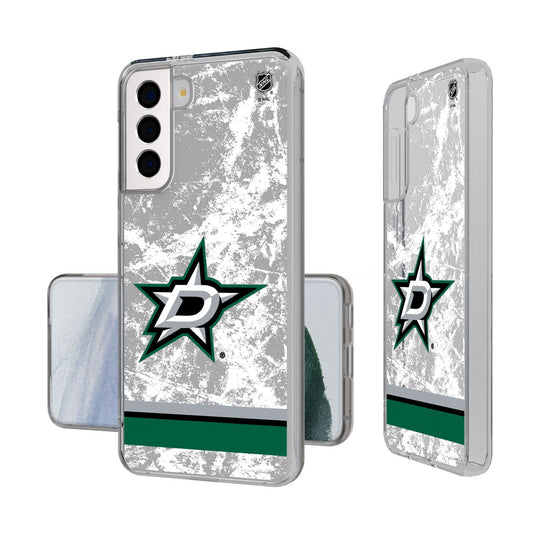 Dallas Stars Ice Stripe Clear Phone Case-0