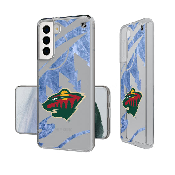 Minnesota Wild Ice Tilt Clear Phone Case-0