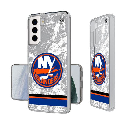 New York Islanders Ice Stripe Clear Phone Case-0