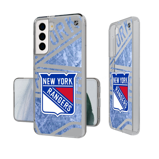 New York Rangers Ice Tilt Clear Phone Case-0