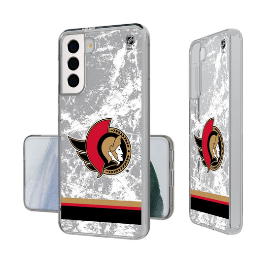 Ottawa Senators Ice Stripe Clear Phone Case-0