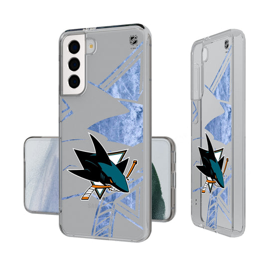 San Jose Sharks Ice Tilt Clear Phone Case-0