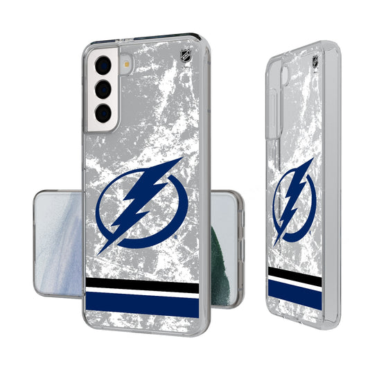 Tampa Bay Lightning Ice Stripe Clear Phone Case-0