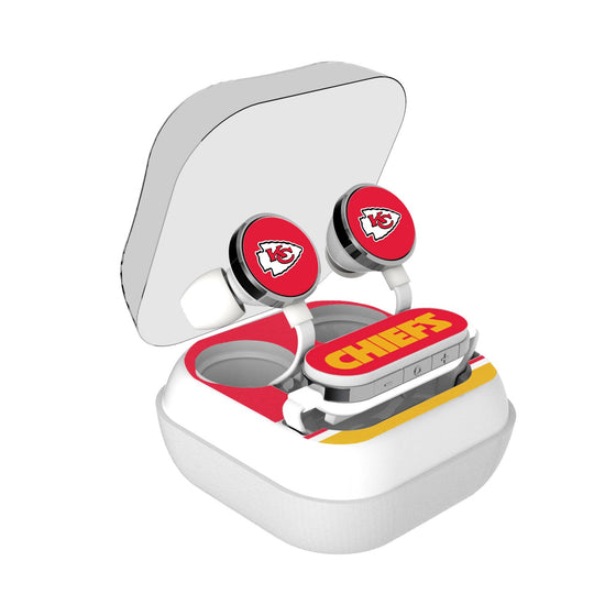 Kansas City Chiefs Stripe Wireless Earbuds-0