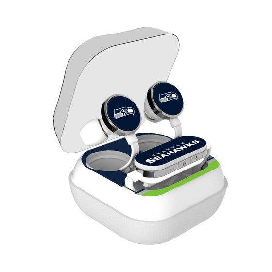 Seattle Seahawks Stripe Wireless Earbuds-0