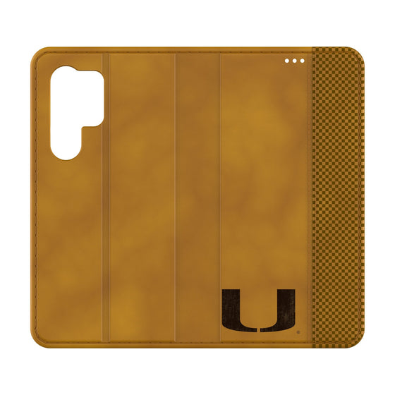 University of Miami Hurricanes Burn Folio Phone Case-0