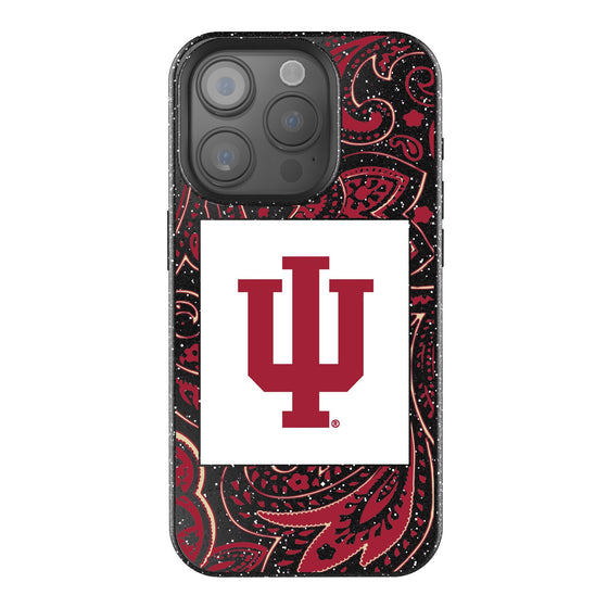 Indiana Hoosiers Paisley Bling Phone Case-0