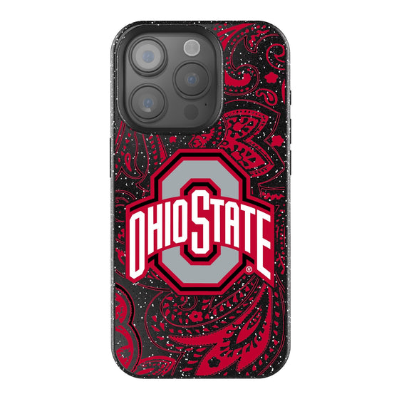 Ohio State Buckeyes Paisley Bling Phone Case-0