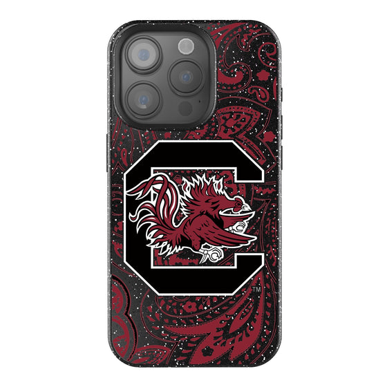 South Carolina Gamecocks Paisley Bling Phone Case-0