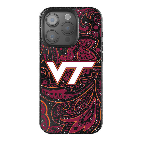 Virginia Tech Hokies Paisley Bling Phone Case-0