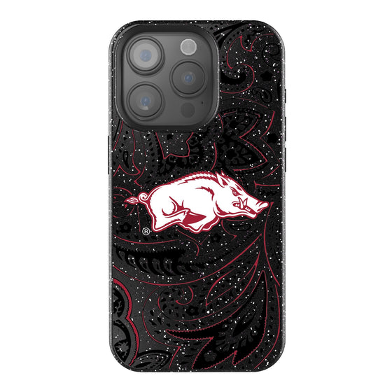 Arkansas Razorbacks Paisley Bling Phone Case-0