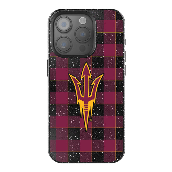 Arizona State Sun Devils Plaid Bling Phone Case-0