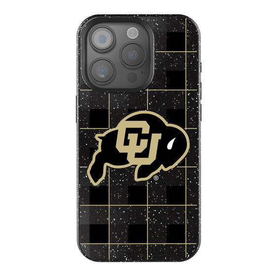 Colorado Buffaloes Plaid Bling Phone Case-0