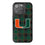 Miami Hurricanes Plaid Bling Phone Case-0