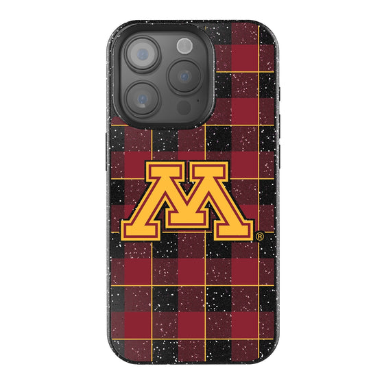 Minnesota Golden Gophers Plaid Bling Phone Case-0