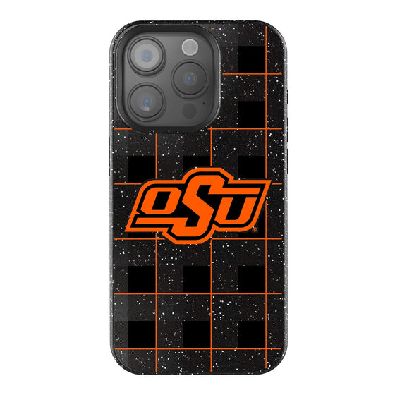 Oklahoma State Cowboys Plaid Bling Phone Case-0