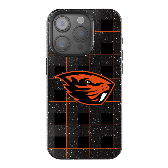 Oregon State Beavers Plaid Bling Phone Case-0